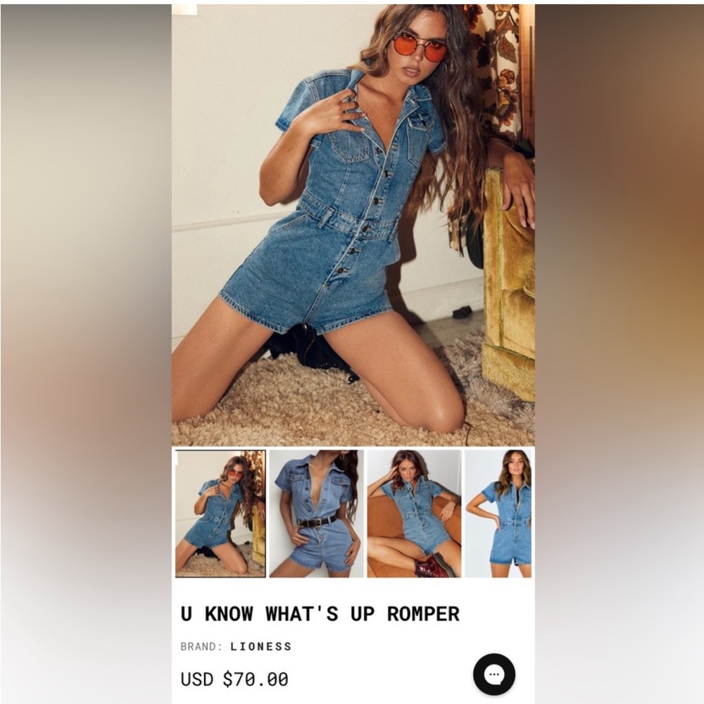 Princess Polly Denim Romper